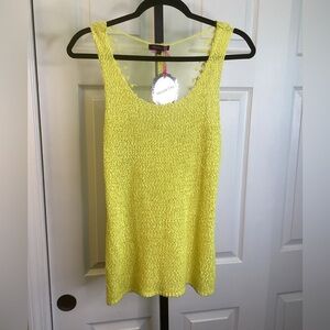 Miracle Bright Yellow Tank Top, size Small/Medium, NWT